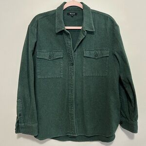 Madewell Green Flannel Shirt